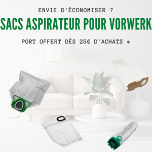 Sacs d'aspirateur compatibles avec le filtre d'aspirateur Vorwerk