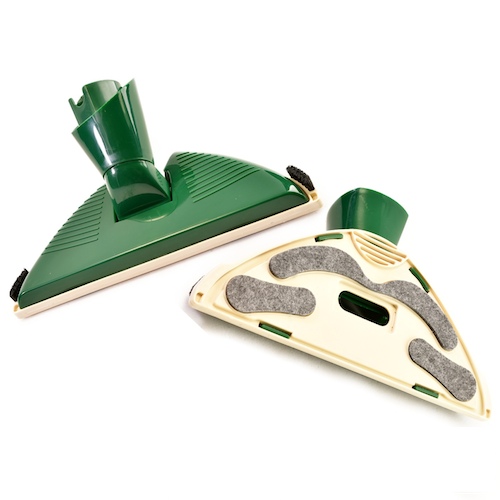 Brosse en forme demi-lune, verte pour tube ovale