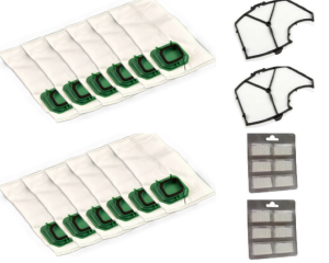 Vorwerk Kobold VK140 VK150 - 12 Sacs Aspirateur + Filtres + Parfums