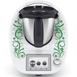 Vorwerk Thermomix TM5 | Sticker Autocollant vert floral