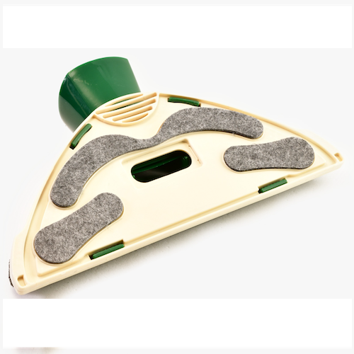 Brosse en forme demi-lune, verte pour tube ovale